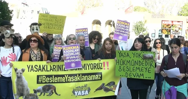 Valiliğin yasak kararı hayvanseverleri harekete geçirdi! Böyle protesto ettiler