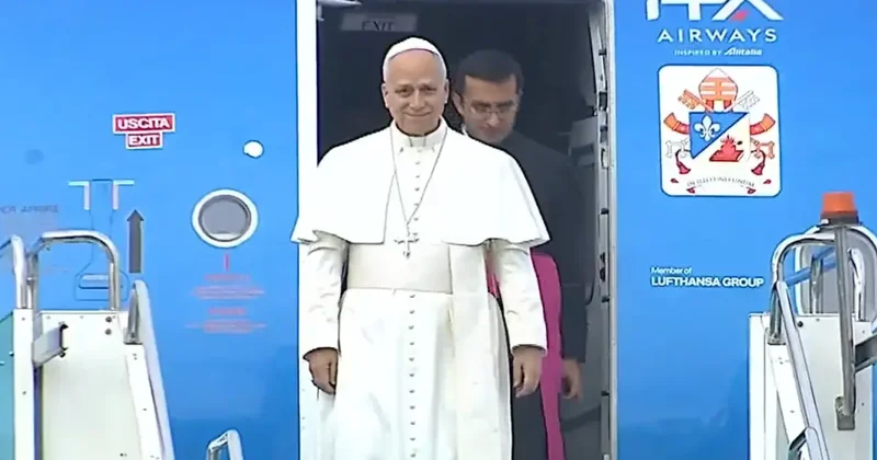 Papa 14. Leo, Ankara da! İşte ilk görüntüler ve karşılayan isim