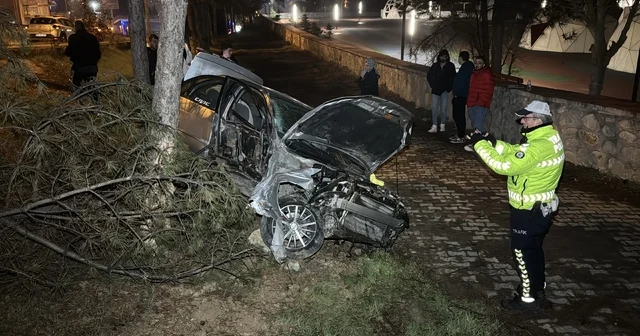 Karabük te devrilen otomobilin sürücüsü yaralandı Karabük Haberleri