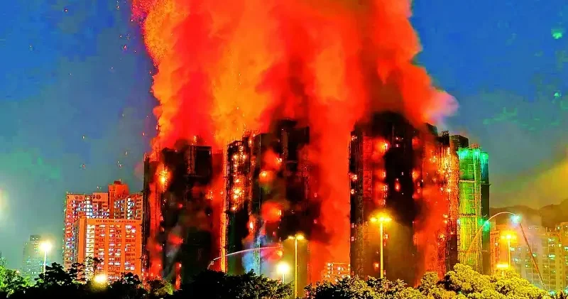 Gökdelen sitesi alev alev Asya Haberleri