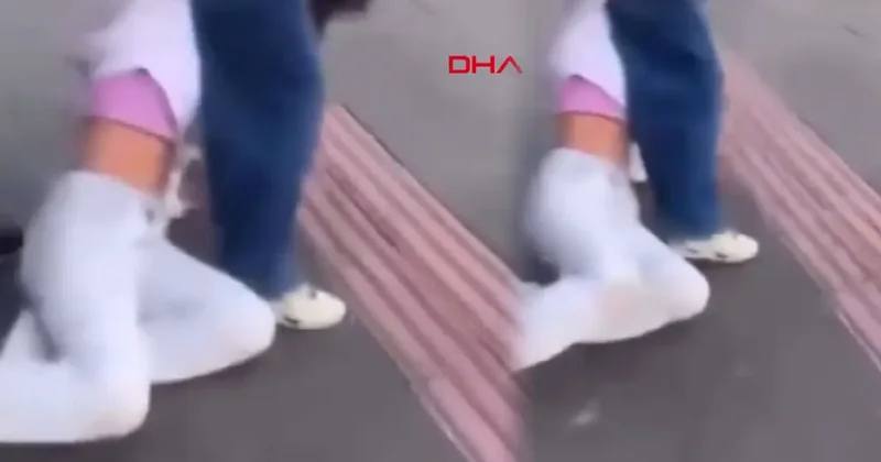 Lise öğrencisini sokak ortasında sürükleyerek darp ettiler!