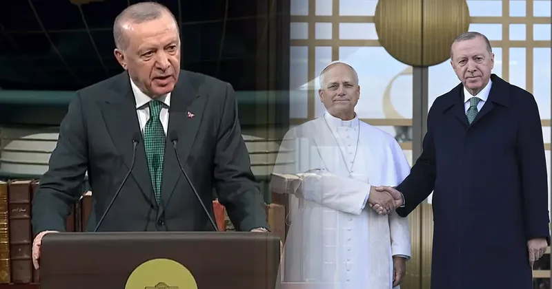 Son dakika Cumhurbaşkanı Erdoğan dan Papa 14. Leo ya sıcak karşılama: Türkiye den verilecek mesajlar umudu artıracaktır