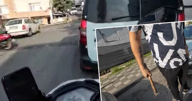Trafikte tartışma kavgaya dönüştü! Aracından inerek keserle saldırdı: Kafanı gözünü kıracağım