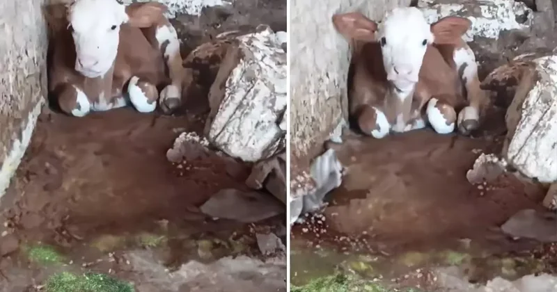 Talihsiz buzağı: Dış görünüşü nedeniyle annesi bile onu istemiyor