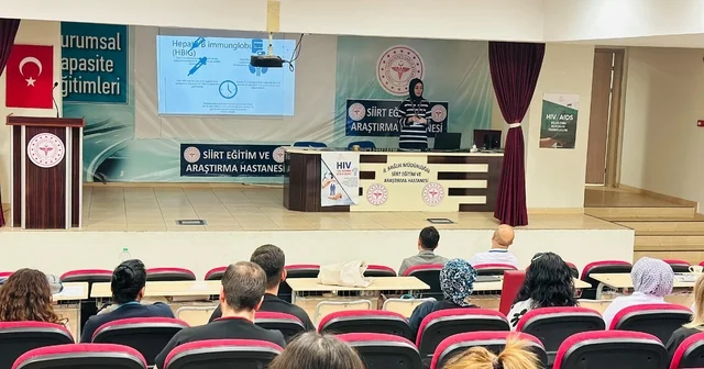Siirt te hastane personellerine kan yoluyla bulaşan hastalık eğitimi Siirt Haberleri