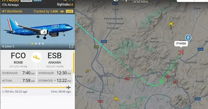 Papa 14. Leo nun uçağı en çok takip edilen uçuş oldu