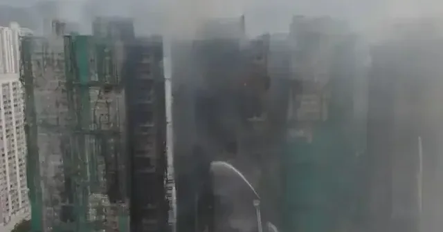 Hong Kong daki dev gökdelen yangınında ağır bilanço: 44 ölü yüzlerce kayıp var VİDEO İZLE