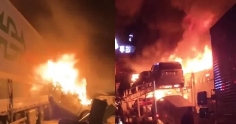 Japonya da facia! 50 araç birbirine girdi: Ölü ve yaralılar var