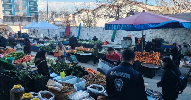 Ortaklar Semt Pazarı nda gıda denetimi Aydın Haberleri