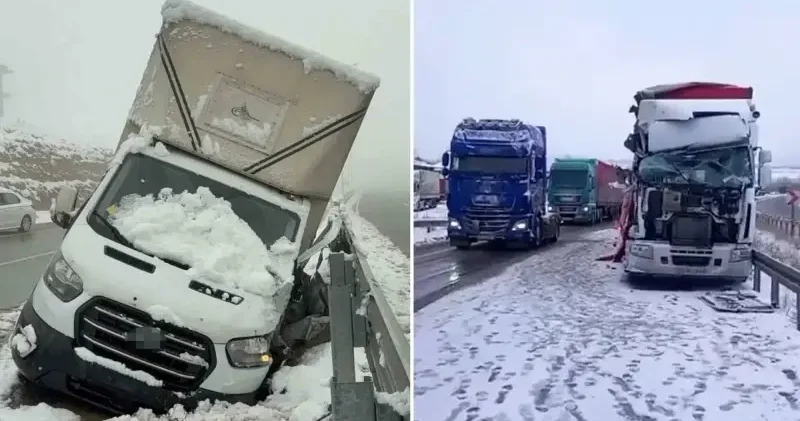 Karabük te ağaçlar devrildi yol kapandı: Araçlar kaza yaptı Karabük Haberleri