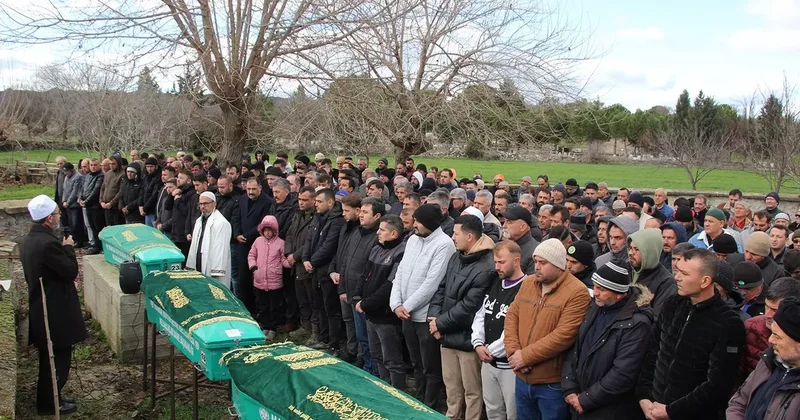 Feci kazada yaşamını yitiren baba, oğul ve torun toprağa verildi