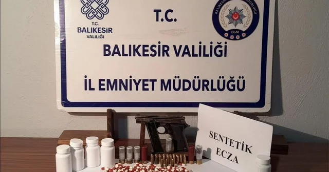 Gönen polisi uyuşturucu ve ruhsatsız silaha geçit vermedi Balıkesir Haberleri
