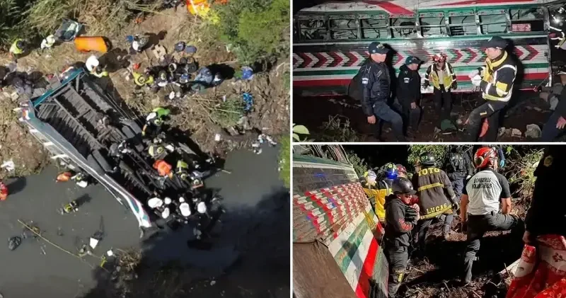Guatemala da otobüs 75 metre yükseklikten uçuruma yuvarlandı: Feci kazada 15 ölü 19 yaralı Dünya Haberleri