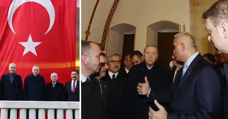 Erdoğan ve Bahçeli den Hatay da tarihi Meclis binası ve Habib i Neccar Camii ne ziyaret