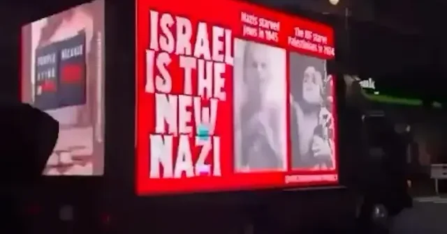 New York’un ünlü Times Meydanı’nda “İsrail yeni Nazidir” yazılı LED ekranlı kamyonetler dolaştı VİDEO İZLE