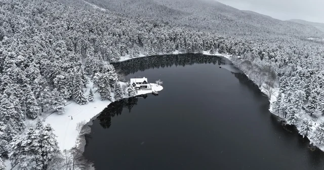 Bolu nun incisi beyaza büründü, ortaya kartpostallık görüntüler çıktı Bolu Haberleri