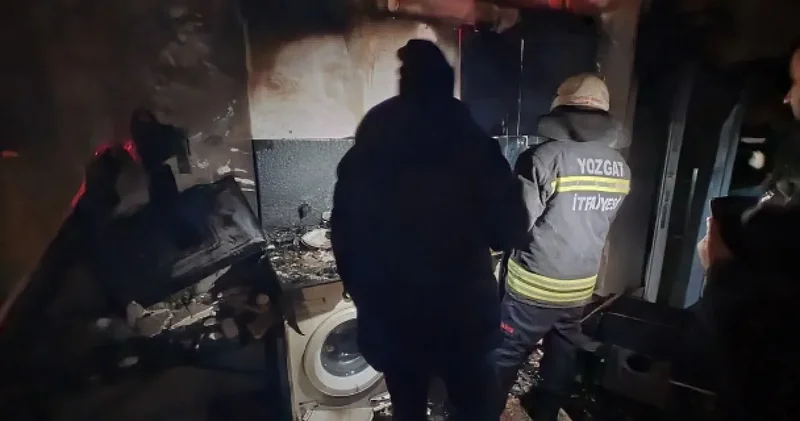 Yozgat ta evin mutfağında patlama ve yangın: 1 yaralı
