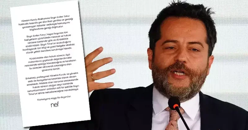 NEF ten Erden Timur açıklaması: Tüm yasal belgeler hazırdır Fanatik Gazetesi Galatasaray (GS) Haberleri Spor