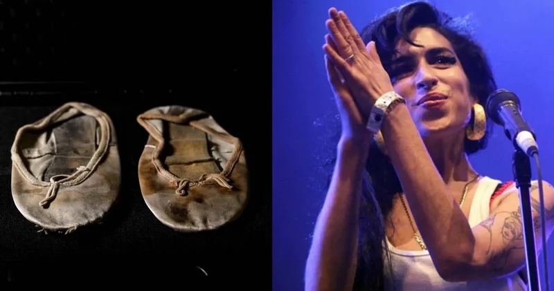 Amy Winehouse un ikonik mirası Ankara da: İlk otoportresi, kanlı bale papuçları, tarihe kazınan kırmızı korsesi...