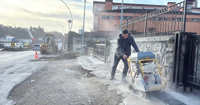 Karabük te yol ve kaldırım seferberliği devam ediyor Karabük Haberleri