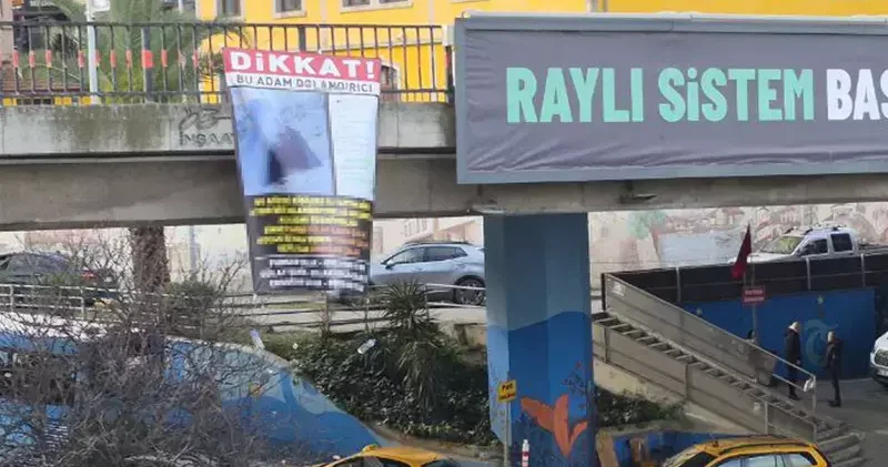 Kendisini dolandırdığını öne sürdüğü kişileri afişle teşhir etti