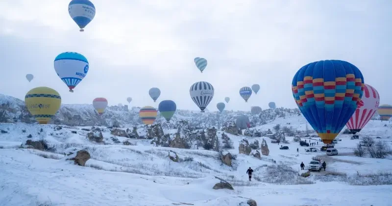 Kar üstünde balon keyfi Gündem Haberleri