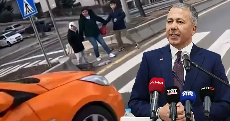 Bakan Yerlikaya: Ankara da yaya geçidindeki anne ve çocuklarına yol vermeyen 2 taksi şoförü yakalandı