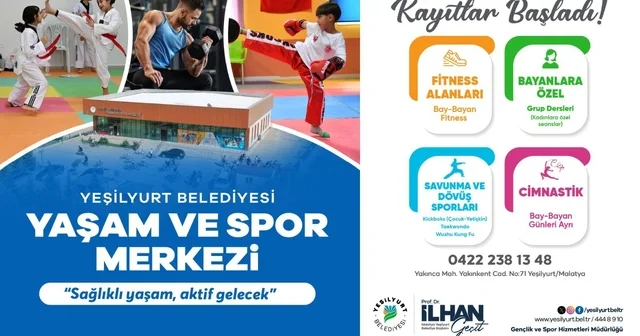 Yeşilyurt Belediyesi Yaşam ve Spor Merkezi nde kayıtlar başladı Malatya Haberleri