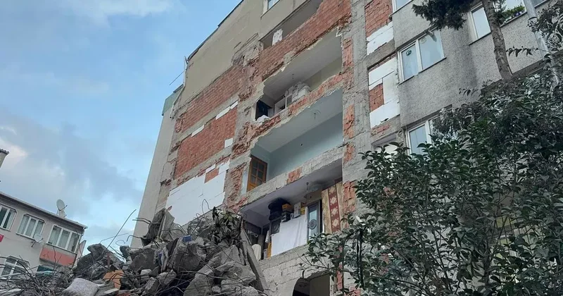 Yer: Zeytinburnu! Yıkımı yapılan binaya bitişik apartmanın duvarının olmadığı ortaya çıktı