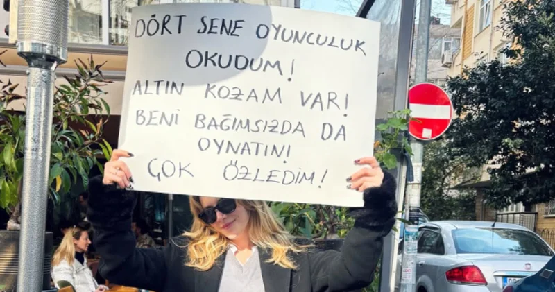 Hayal Köseoğlu, çareyi pankart açmakta buldu Magazin haberleri