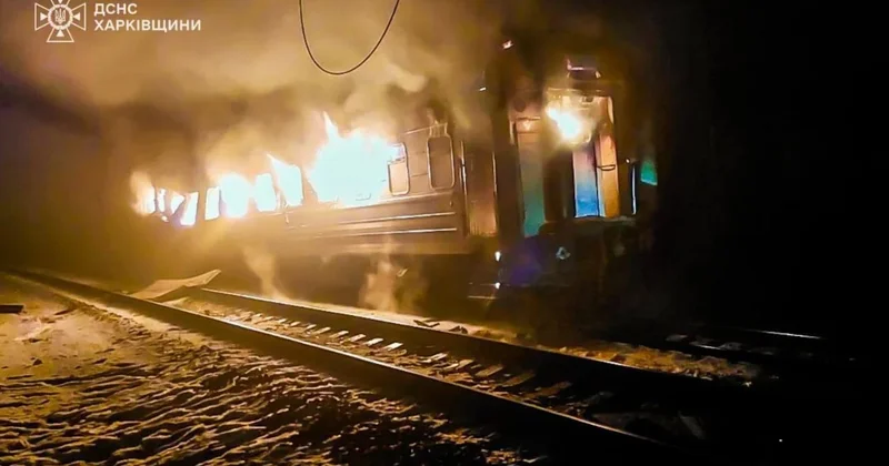 Ukrayna da yolcu trenini İHA vurdu: Vagon yandı, 5 kişi öldü Sözcü Gazetesi