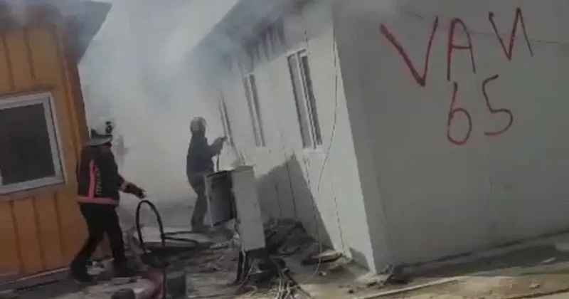 Malatya’da şantiyede korkutan yangın