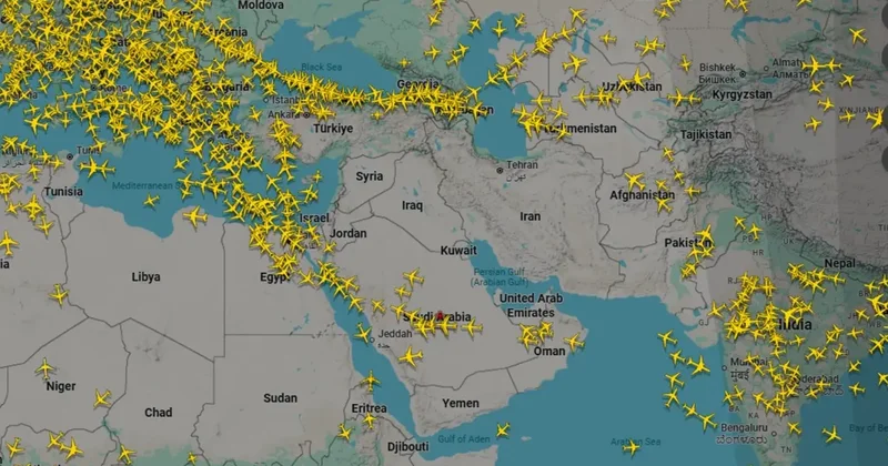 Orta Doğu hava sahası kapandı: Uçuşlar durdu, gökyüzü boşaldı