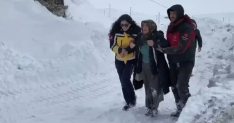 Kars’ta hasta kadın için ekipler seferber oldu