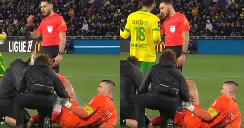 Kaleci sakatlık numarası yaptı, herkesten alkış aldı! Sözcü Gazetesi