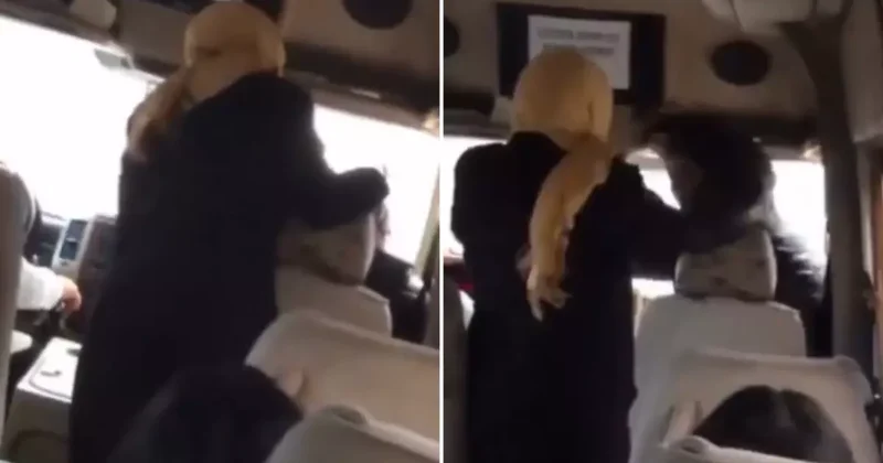 Yolcuyu önce uyardı sonra peş peşe yumrukladı! Herkesin dikkatini tek bir şey çekti