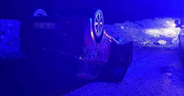 Kurtalan da otomobil devrildi, sürücü yaralandı Siirt Haberleri