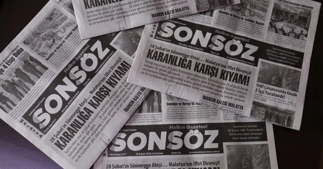Malatya Sonsöz Gazetesi nden 28 Şubat protestosu Malatya Haberleri