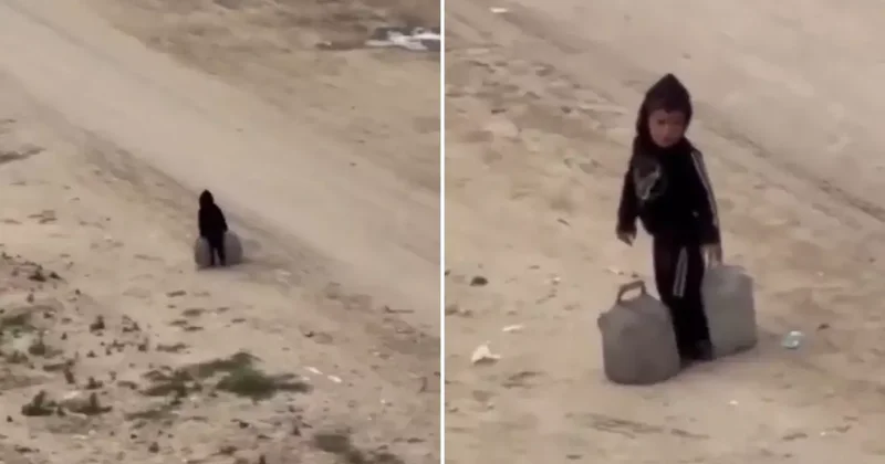 İsrail saldırılarının gölgesinde çocuk olmak! Görüntü yürekleri dağladı