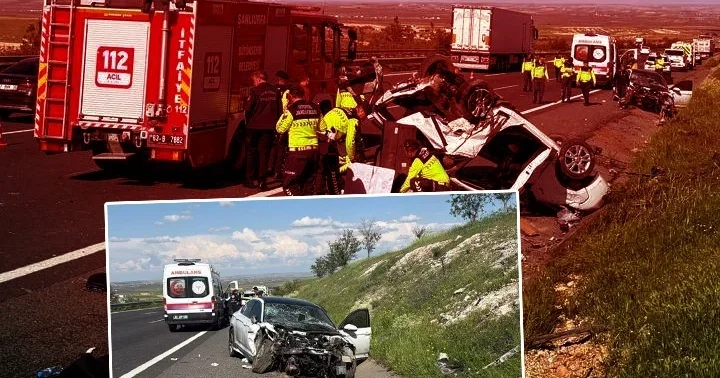 Şanlıurfa da korkunç kaza: 3 kişi hayatını kaybetti, 5 kişi yaralandı
