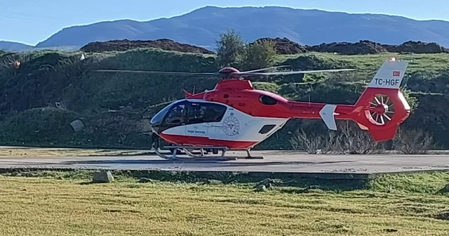 Ambulans helikopter kalp krizi geçiren hasta için havalandı Samsun Haberleri