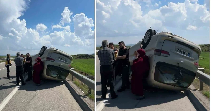Facianın eşiğinden dönüldü: Takla atan araçtan yaralanmadan çıktılar Gaziantep Haberleri