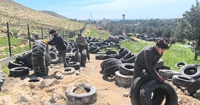 Mardin Büyükşehir Belediyesi, 100 ton atık lastiği geri dönüşüme kazandırdı Mardin Haberleri