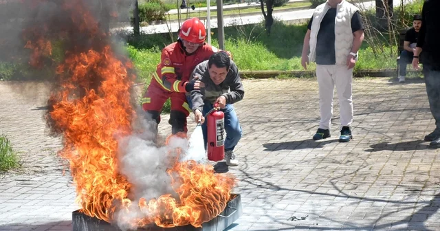 MSKÜ akademik ve idari personeline yangın eğitimi Muğla Haberleri