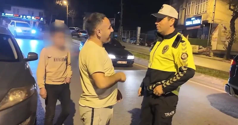 13 yaşındaki çocuk direksiyon başında yakalandı