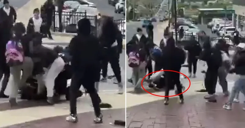 İnfial yaratan görüntü! Kalabalık grup küçük kızı linç etti, çevredekiler tezahürat yaptı