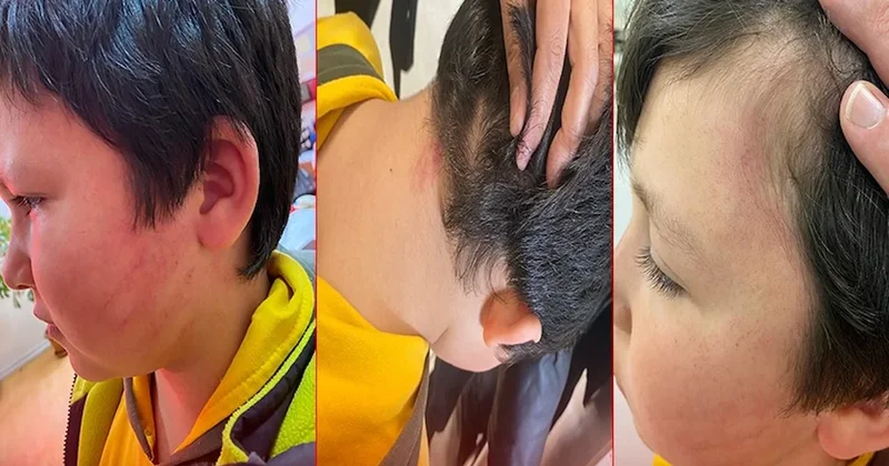 Gaddar veli sınıfı basıp 8 yaşındaki çocuğu dövdü! Sözcü Gazetesi