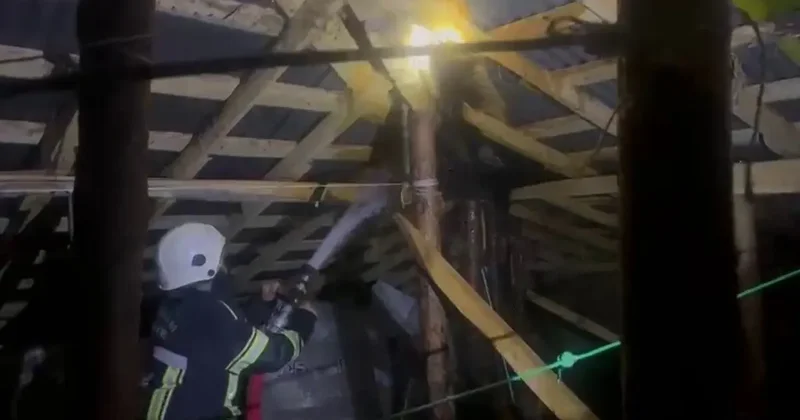 Erzurum’da korkutan yangın