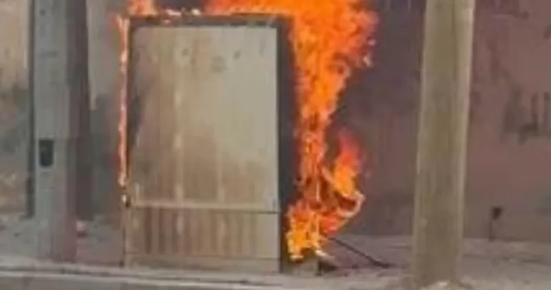 Mardin’de yangın: Elektrik panosu alev topuna döndü!