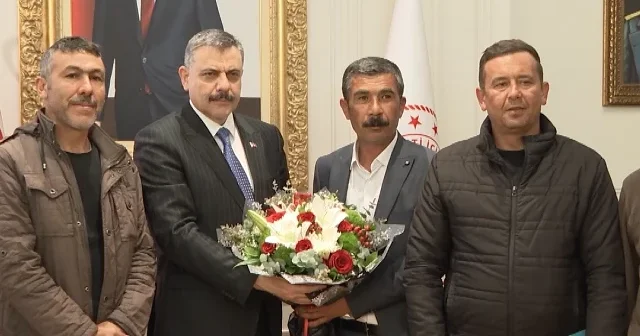 Maden işçilerinden Bakan Çiftçi ye teşekkür ziyareti VİDEO İZLE